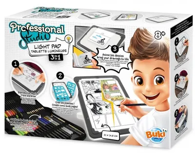Buki 3 în 1 Creative Set - Tabletă cu instrumente de desenat