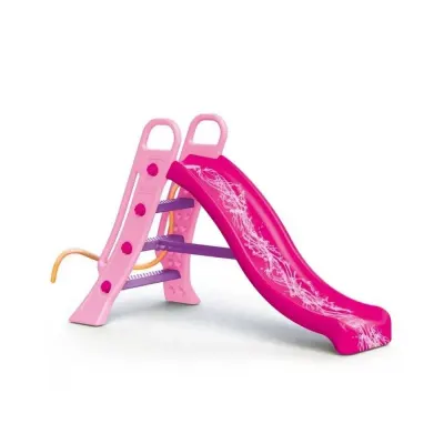 Tobogan cu apa, lungime 150 cm, imprimeu Roz-Unicorn, scara cu manere, Dolu