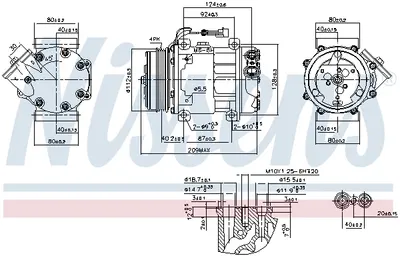 Compresor climatizare aer conditionat potrivit CITROEN JUMPER; FIAT DUCATO; PEUGEOT BOXER 2.3D 3.0CNG 3.0D 12.01