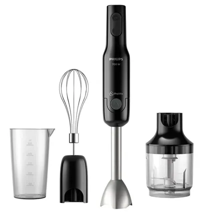Blender de mână Philips - HR2543/90, 700W, 2 viteze, 2 vârfuri, negru