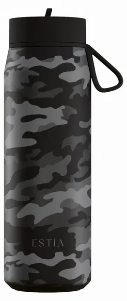 Sticlă termică cu mâner Estia Pulse - Dark Camo, 500 ml