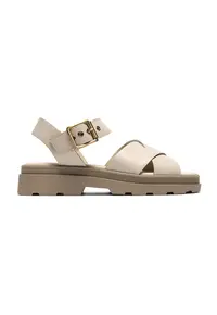Sandale de piele Orinoco Cross - Alb murdar