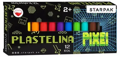 Plastilină Starpak Game Pixel - 12 culori