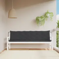 vidaXL Perne bancă de grădină 2buc.,negru, 200x50x7cm, țesătură oxford