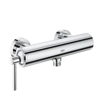 Baterie dus Grohe Atrio, monocomanda, 1/2, montare pe perete, cartus ceramic, protectie reflux, limitator,Crom