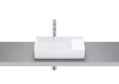 Lavoar Roca Ona A32768C000, montare pe blat, 55 x 34.5 cm, FineCeramic, Alb