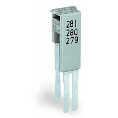 Step-down jumper; insulated; from 10/6 mm² to 4/2.5/1.5 mm²; Nominal current 15 A; gray