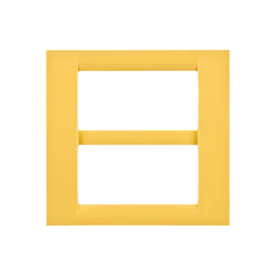 Placa ornament Virna - tehnopolimer gloss finish - 8 module(4+4 OVERLAPPING) - CORN YELLOW - SYSTEM