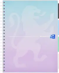 Caiet cu spira A4, 80file, Oxford Project Book Pastel, matematica