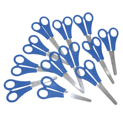 Set 12 foarfeci scolare cu lama gradata de la 0 la 5 cm