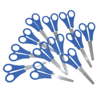 Set 12 foarfeci scolare cu lama gradata de la 0 la 5 cm