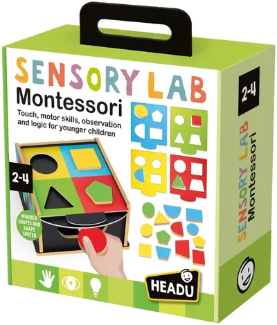 Jucărie educativă Headu Montessori - Sortator de lemn