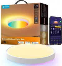 Plafonieră inteligentă Govee – Pro, 38 cm, 4300 lm, RGB, reglabilă