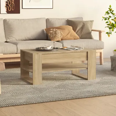 vidaXL Măsuță de cafea, stejar Sonoma, 102x55x45 cm, lemn prelucrat