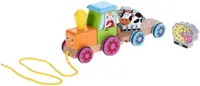 Jucarie din lemn Andreu Toys - Tractor cu animale