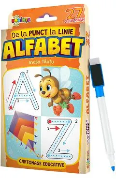 De la punct la linie: Alfabet. 27 de cartonase educative