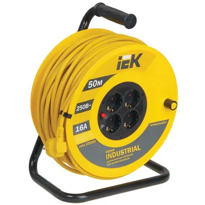Derulator UK50 4 prizas 2P+PE/50m 3x1,5 mm2 Industrial