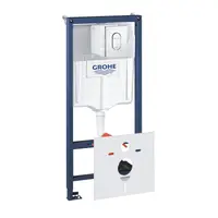Set 4 in 1 rezervor WC Grohe Rapid SL 38929000 incastrat, placa actionare, suport, antifonare, crom