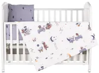 Lenjerie de pat din 5 piese Chipolino - Ursuleț cosmonaut