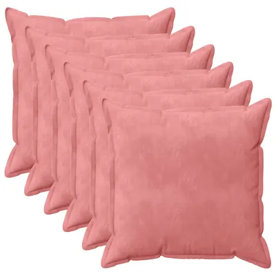 vidaXL Husă pentru pernă 6 pcs HOUTEN Roz 80 x 80 cm Catifea