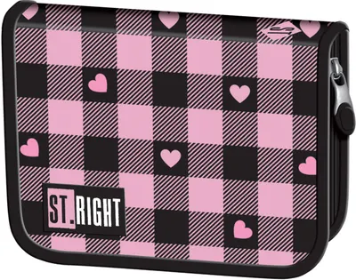 Penar St. Right Pink Checkered - Cu 1 fermoar si 2 aripi