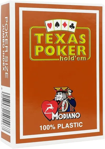 Carti de poker din plastic Texas Poker - Ocru