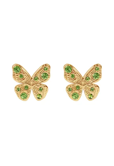 Cercei tip stift cu cristale Papillon