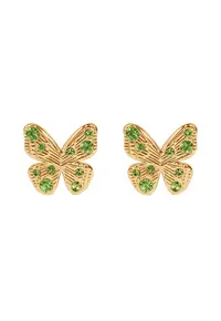 Cercei tip stift cu cristale Papillon