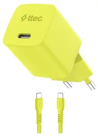 Încărcător ttec - SmartCharger, 45W, USB-C, galben