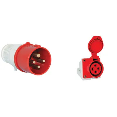 Pachet Fisa Mobila si Priza Fixa Industriala HT 125A IP44 400V - Conexiuni Trifazate de Super-Putere, Sigure