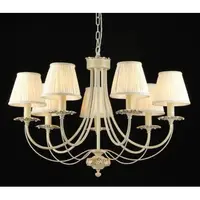 Candelabru Elegant Olivia,7 becuri dulie E14, 230V,D.75cm, H.52 cm,Abajur crem