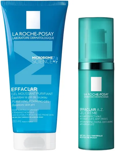 La Roche-Posay Effaclar Set - Gel-cremă și gel-spumă de curățare, 40 + 200 ml
