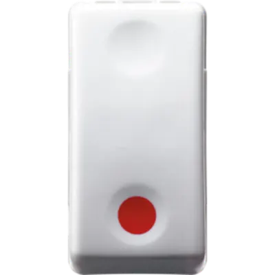 Intrerupator cu Revenire 1p 250v Ac - No 10a - Auxiliares Contact Nc - Stop - Symbol Red - 1 Module - System White