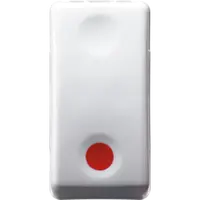 Intrerupator cu Revenire 1p 250v Ac - No 10a - Auxiliares Contact Nc - Stop - Symbol Red - 1 Module - System White