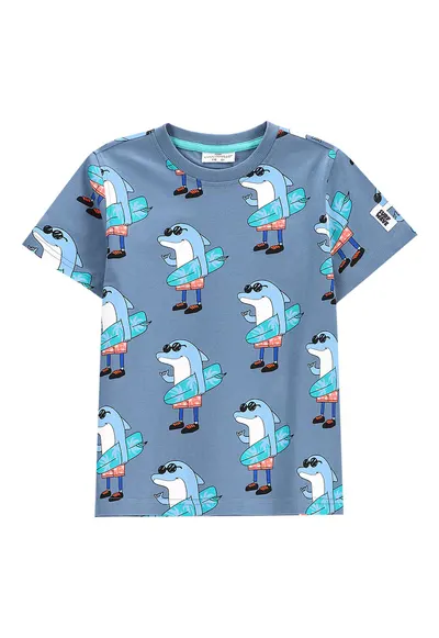Tricou baieti WC5143203HBK - Bumbac - Albastru - Albastru
