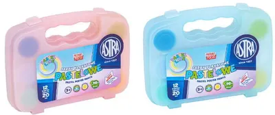 Set de vopsele tempera Astra - 12 culori, în valiza