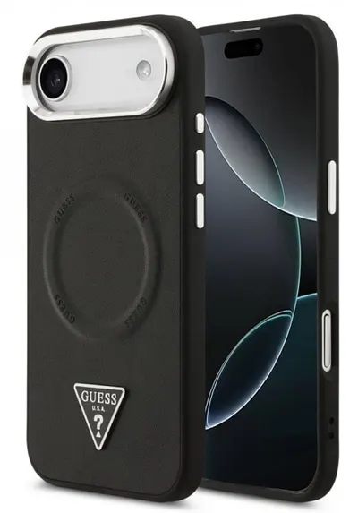 Husă Guess - Triangle Logo, iPhone Air, MagSafe, negru