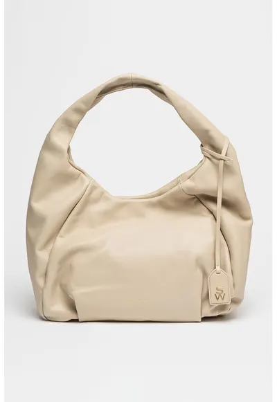 Geanta hobo din piele The Moda - Bej