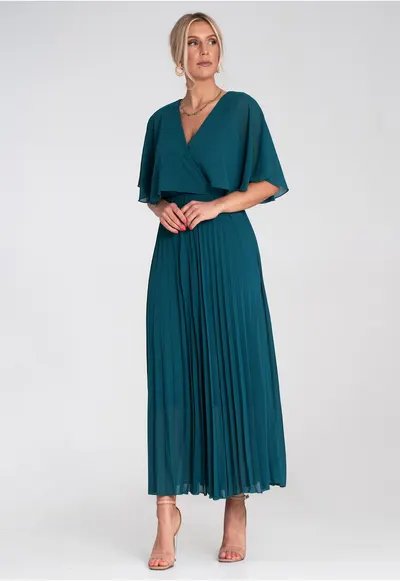 Rochie eleganta plisata - Rochie cu pelerina - Sea M1209 marimea S/M