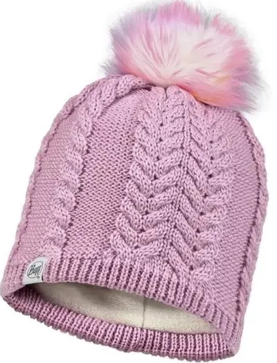 Șapcă pentru copii BUFF - Knitted & Fleece hat kids Nina, mov