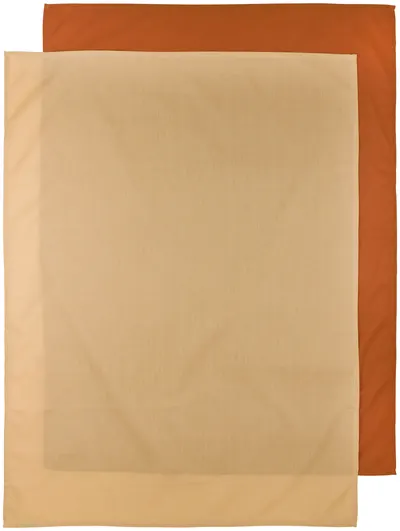 Cearșaf pentru pătuț Meyco Baby - 75 х 100 cm, 2 buc, Camel/Warm sand