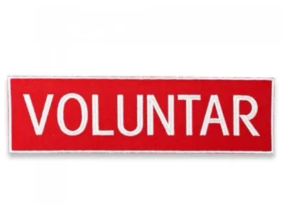 Emblema Brodata Voluntar 10x3cm - Default Title