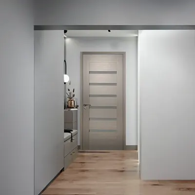 Usa de interior din lemn cu geam KMC-034 2000/700 Gri Inchis