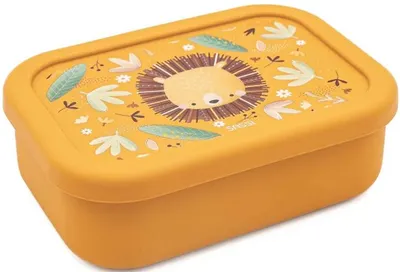 Cutie din silicon pentru alimente Sassi Chompy The Lion - 700 ml