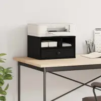 vidaXL Suport pentru imprimantă Stejar Negru 40 x 32 x 24 cm