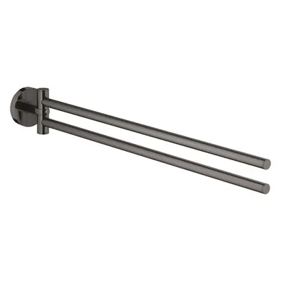 Suport prosop Grohe Essentials 40371A01, 449 mm, 2 brate, pivotant, fixare ascunsa, lucios, Hard Graphite