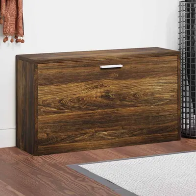 vidaXL Bancă pentru pantofi stejar fumuriu 80x24x45 cm lemn prelucrat