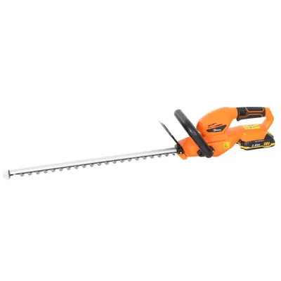Outsunny Foarfecă de Tuns Gard Viu pe Baterie 18V, cu Baterie de 2Ah, Încărcător, Lamă Dublă de 51cm pentru Crengi, Arbuști și Ramuri, Portocaliu | Aosom Romania