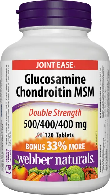 Glucosamine Chondroitin MSM, 120 tablete, Webber Naturals