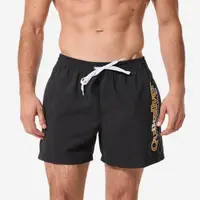Șort de baie Boardshort surf Quiksilver court 15' talie elastică Negru